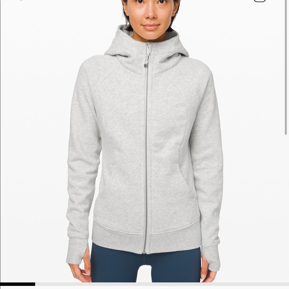 barely worn gray lululemon hoodie
